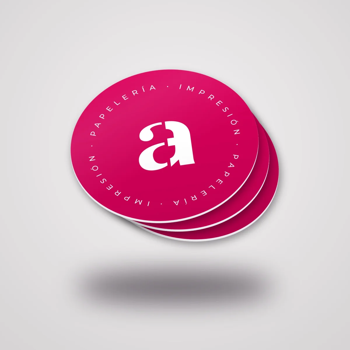 Stickers de vinil blanco circulares